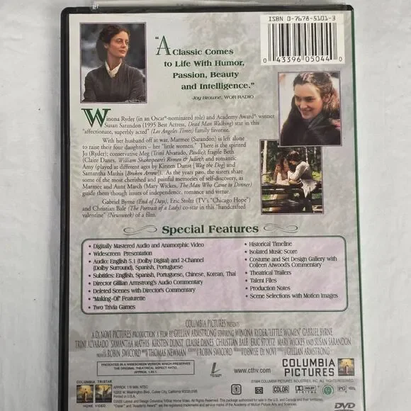 Little Women DVD Winona Ryder Collectors Series - Picture 3 of 3